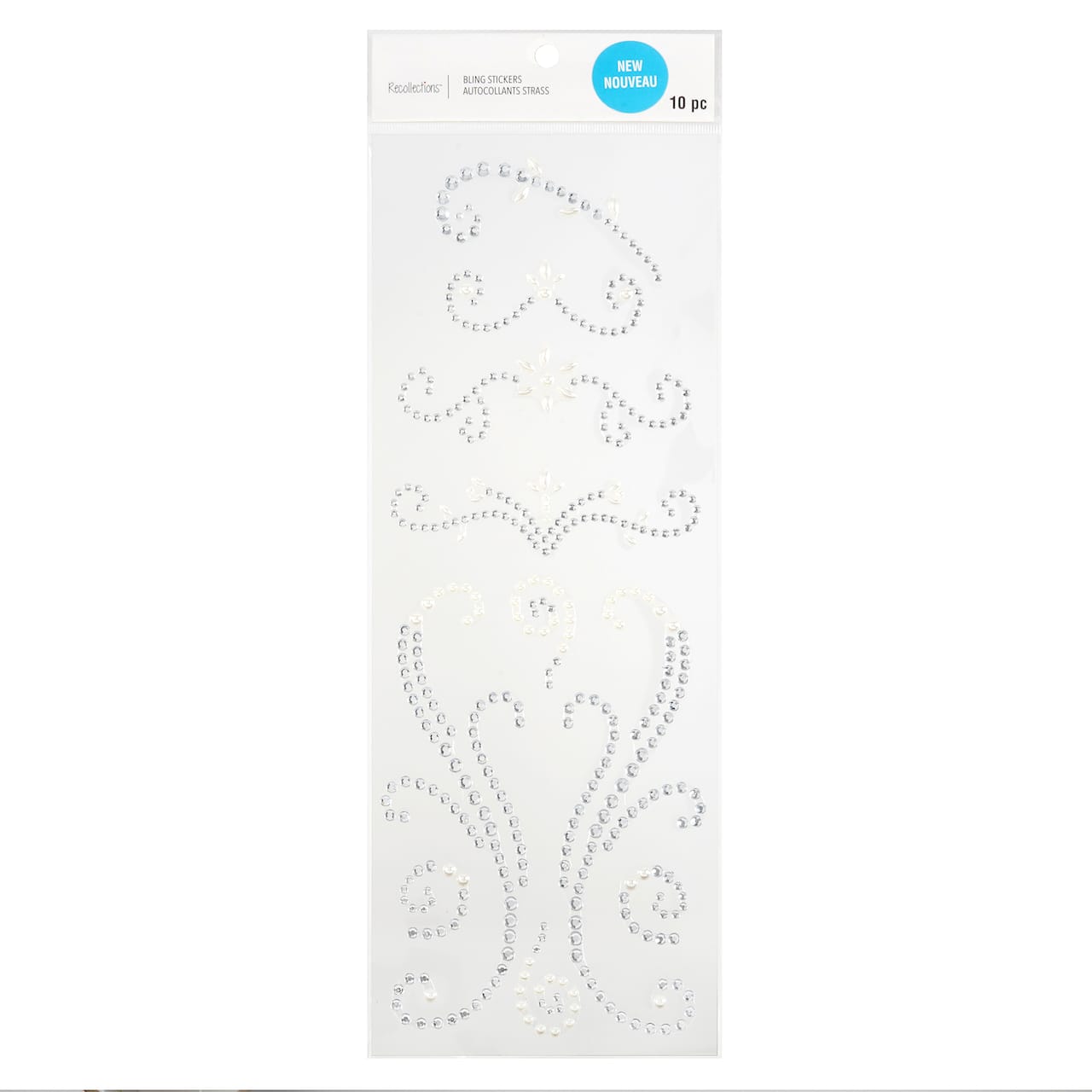 Silver Gem &#x26; Satin Pearl Bling Stickers by Recollections&#x2122;